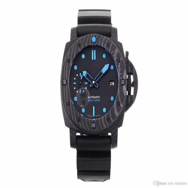 

vs palm-960 orologio di lusso automatic movement watches 42mm diameter carbon fiber dial designer watches silicone strap188x, Slivery;brown