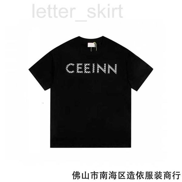 

men's casual shirts designer correct version 23 spring/summer new rivet logo letter printing short sleeve t-shirt 7ima, White;black