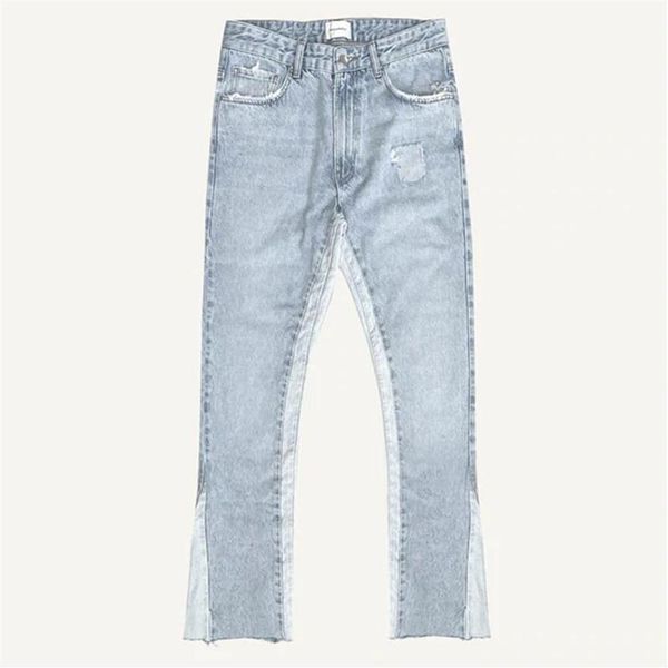 

pants jeans vintage distressed stitch casual large men's and women's denim261c, Black;brown