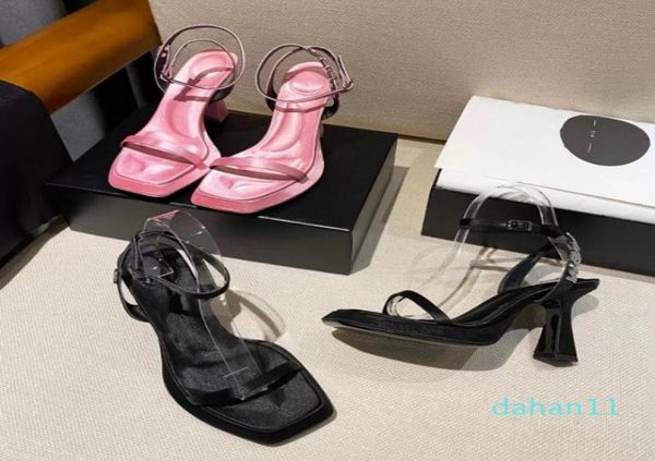 

wang design summer shoes woman silk anklestrap woman sandals opentoes super high heel sandals morden sandals botas mujer pl7067620, Black