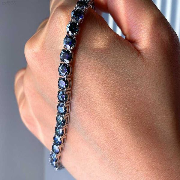 

luster fashion 925 sliver 5mm moissanite tennis chain for women, Silver