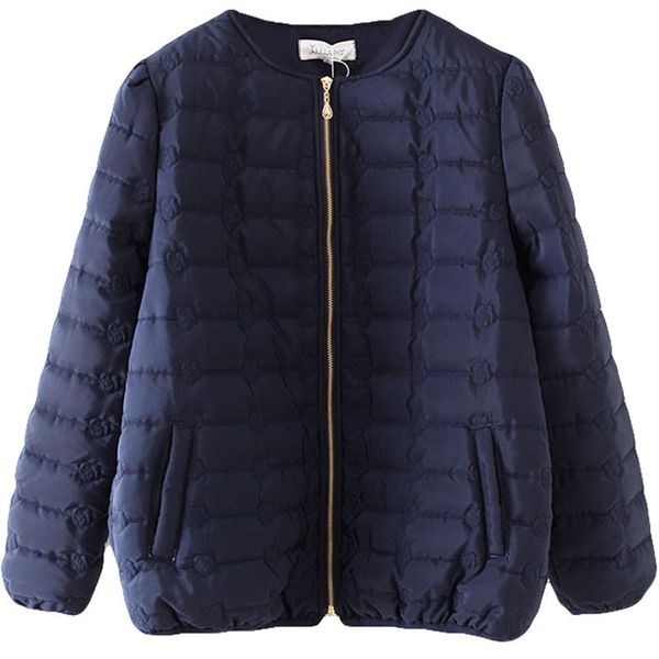 

leather newbang plus size 4xl cotton jacket women winter warm without collar coat with zipper female jackets, Black