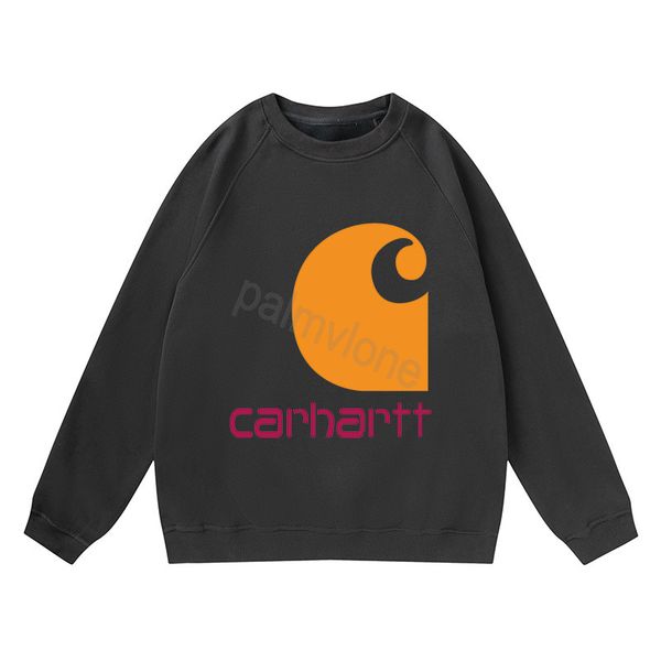 

23ss designer warm hooded edition hoody men women sweatshirt carharr ts logo printed streetwear pullover sweatshirts loose jumper s-xxl, Black