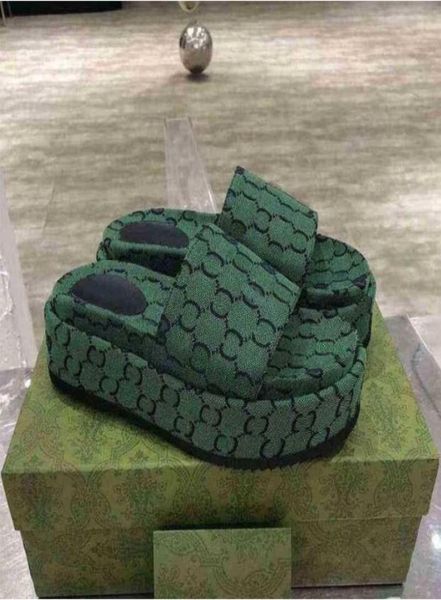 

new 2022 designer womens g sandals mens slippers dress shoes high heels luxury flat platform embroidered print jelly rubber leathe7483852, Black