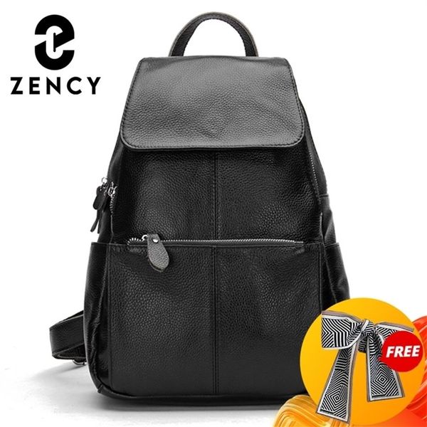 

zency fashion soft genuine leather large women backpack a ladies daily casual travel bag knapsack schoolbag book 211288u