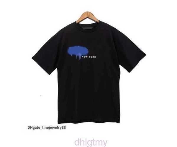 

t 23ss men's shirt tshirts palms palmangel city designer limited inkjet graffiti letter printing men's women's sailboat short, White;black