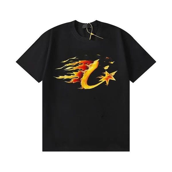 

designer plus tees shirt for men women's summer round neck short sleeve print american street fashion hip-hop casual men's large, White;black