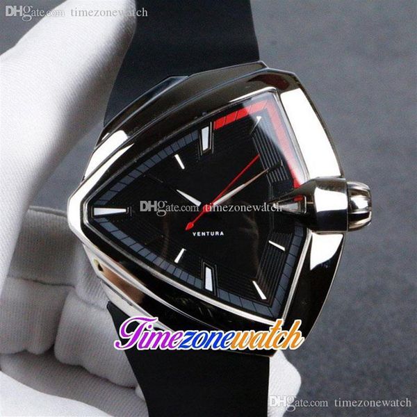 

new a2824 automatic mens watch steel case red white hands gray red inner black dial black rubber strap timezonewatch twhm e14b1306m, Slivery;brown