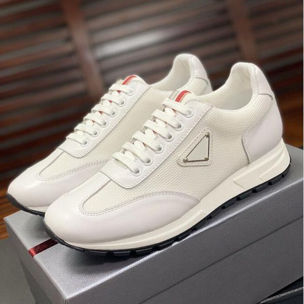 

fashion men dress shoes famous re-nylon soft bottoms running sneakers italy elastic band low calfskin designer breathable casual trainers bo, Black