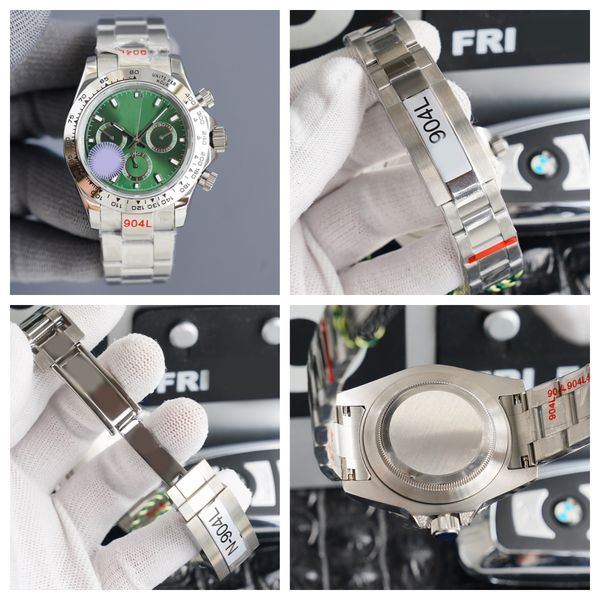 

Men's watch 40mm automatic mechanical sapphire designer watch 904L stainless steel light green dial Montre De Luxe watch dhgates