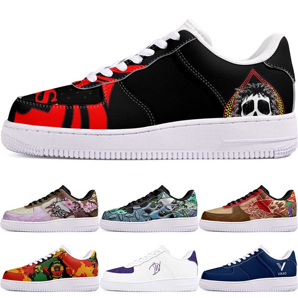 

DIY shoes fashionable autumn mens Leisure shoes one for fashion men women casualplatform sneakers Classic cartoon graffiti trainers comfortable sports 16450