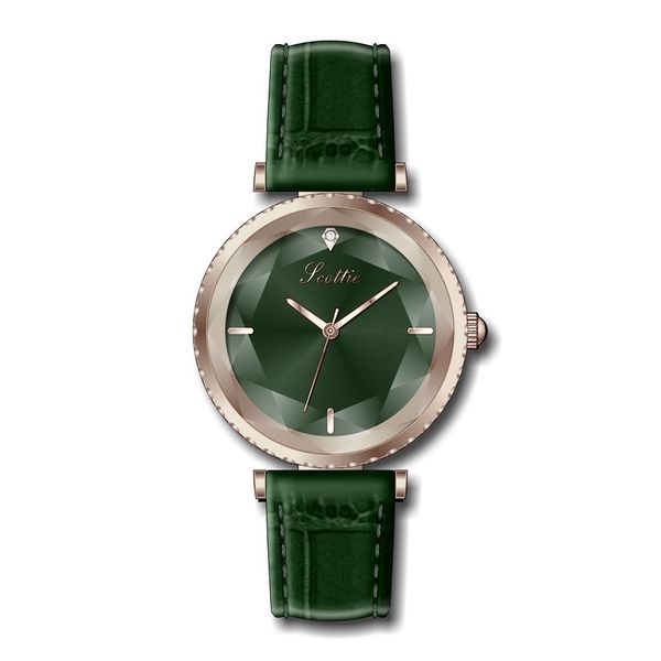

luxury rose gold women watches 2019 fashion genuine leather quality japan movt waterproof female wristwatch for gift clock229q, Slivery;brown