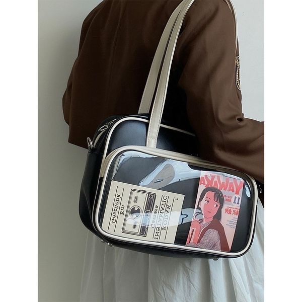 

waist bags soft leather large capacity single shoulder messenger square fashion tote for femalefor college students 230420