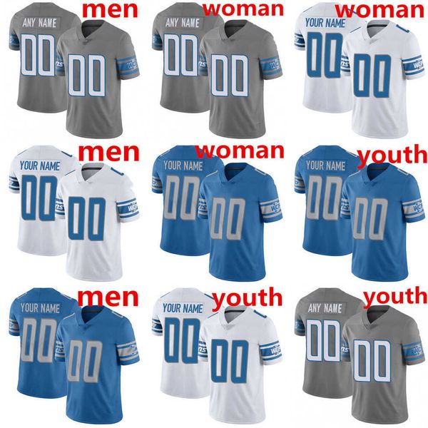 

football jersey detroit''lions''46 craig reynolds 30 jamaal williams 21 tracy walker iii 4 dj chark 8 josh reynolds 1 je, Black;red