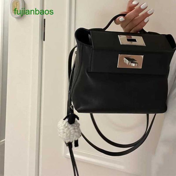 

hemres new bag 2424mini mini women's layer cowhide dumplings wing shoulder, Black
