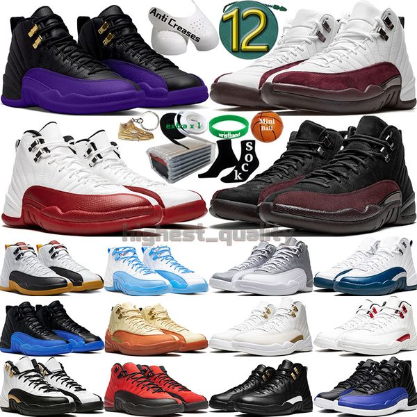 

12 basketball shoes for men women 12s cherry field purple stealth twist playoffs reverse flu game hyper royal black taxi royalty 11 11s mens