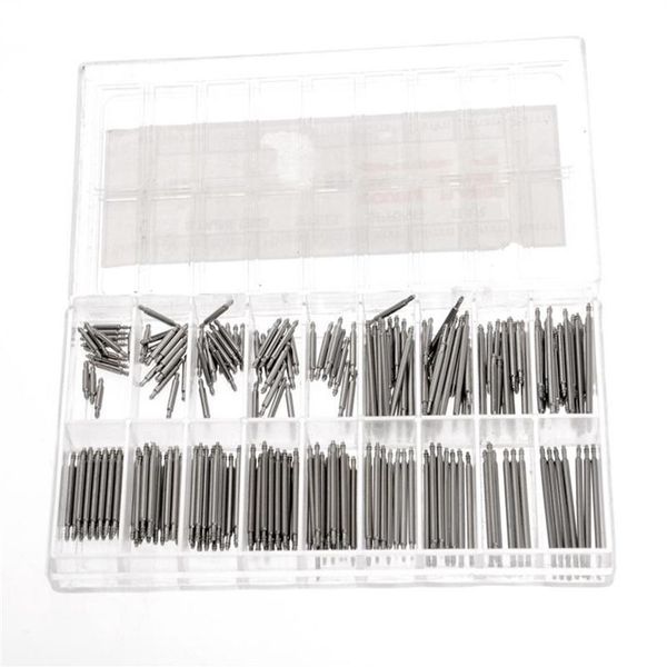 

repair tools & kits a box of 270pcs 8mm-25mm stainless steel watch strap band link spring bars tool silver236k