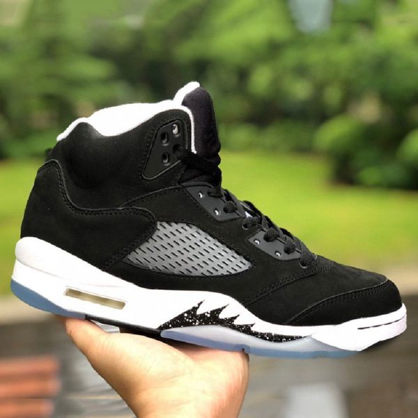 

with box 5 5s mens basketball shoes oreo black white cool grey high cut men trainers sports sneakers dh8565-100 og quality 40-47