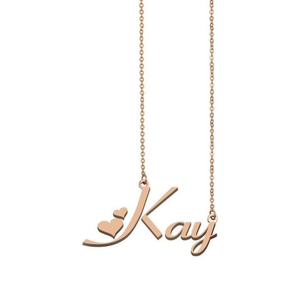 

pendant necklaces kay name necklace custom for women girls friends birthday wedding christmas mother days gift205n, Silver