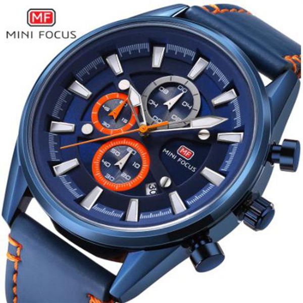 

luxury brand sport men watches analog date quartz big clock male leather military waterproof watch relogio masculino 0083g263r, Slivery;brown