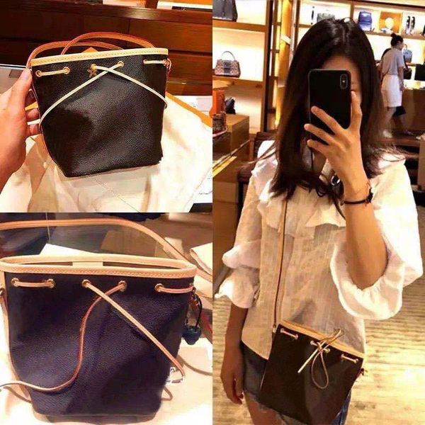 

rooyduo round cake shoulder bag genuine leather handbags bags m41346 one shoulder diagonal straddle portable mini leather womens bag brown f