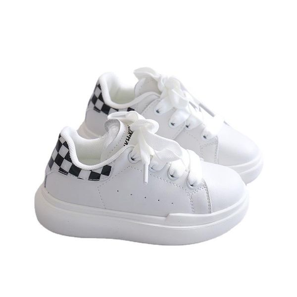 

sneakers baby shoes kids casual footwear autumn boys girls fashion plaid white e6059, Black;red