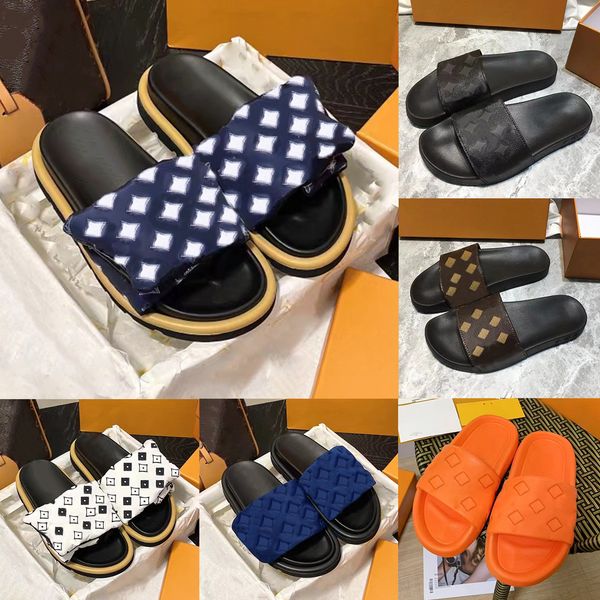 

slippers slides designer men women loafers paris fashion sandals slip-on platform flat shoes outdoor indoor 35-45, Black