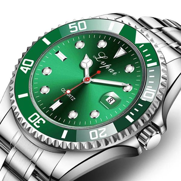 

brand luxury men's watch 30m waterproof date clock male sports watches men quartz wrist watch relogio masculino dropshipp269r, Slivery;brown