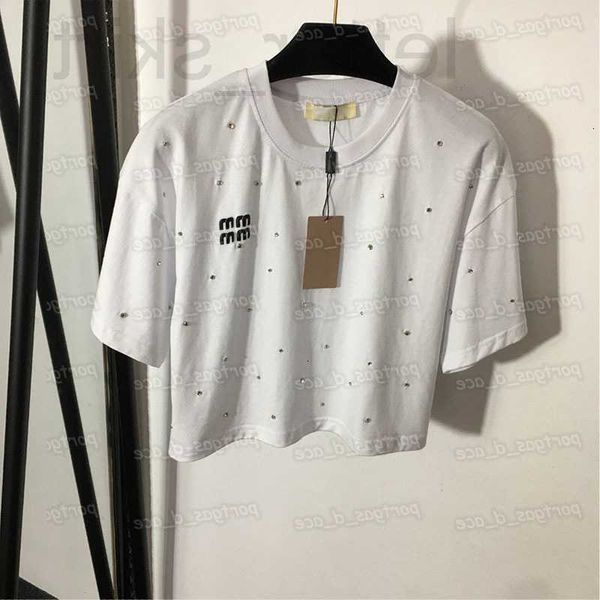 

women's plus size t-shirt designer letters printted womens shirts short sleeve shirt vintage fashion white cropped ops chu, Black