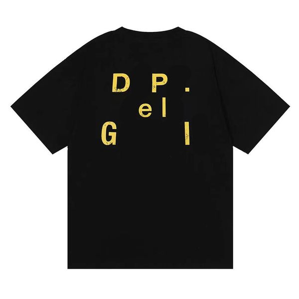 

men t-shirt gall dep cotton fashion designer casual front rear cracks round neck short sleeve loose oversize kppb, White;black