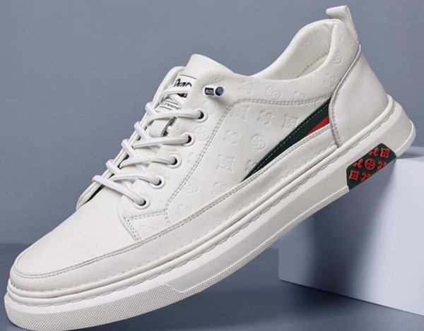 

european white printing man dress shoes genuine leather wedding shoes latest fashion groom business evening footwear round toe lei8148084, Black