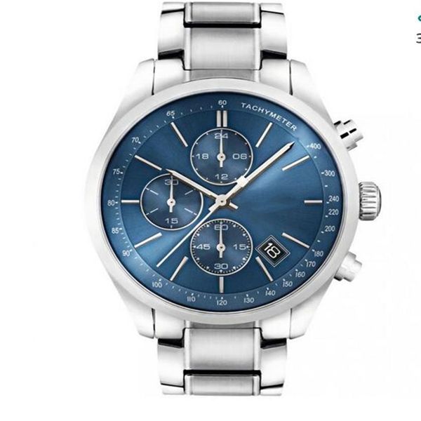 

2019 men's chronograph tachymeter bracelet strap watch 1513478218x, Slivery;brown