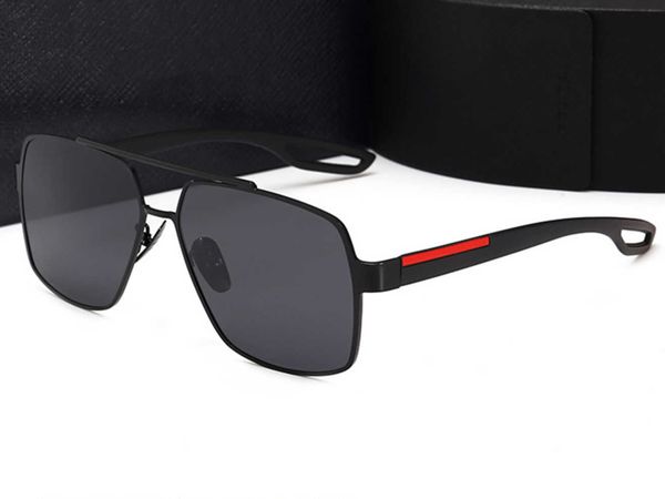 

retro polarized sunglasses man woman metal large square frame designer suitable for fashion beach driving. uv400 oculos de sol masculino gaf, White;black