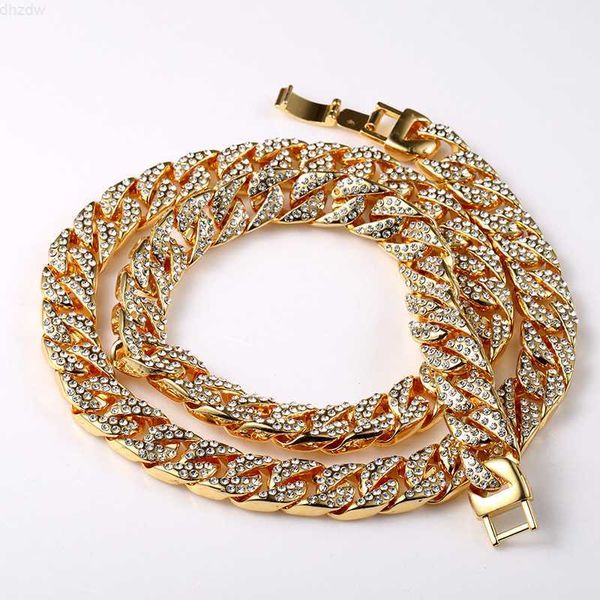 

prong iced out moissanite diamond cuban link necklace chain 925 silver hip hop jewelry