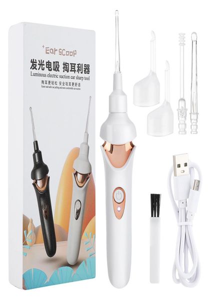 

ear cleaner ear wax removal tool led light earpick ear cleaning earwax remover luminous curette light spoon car raben2641410