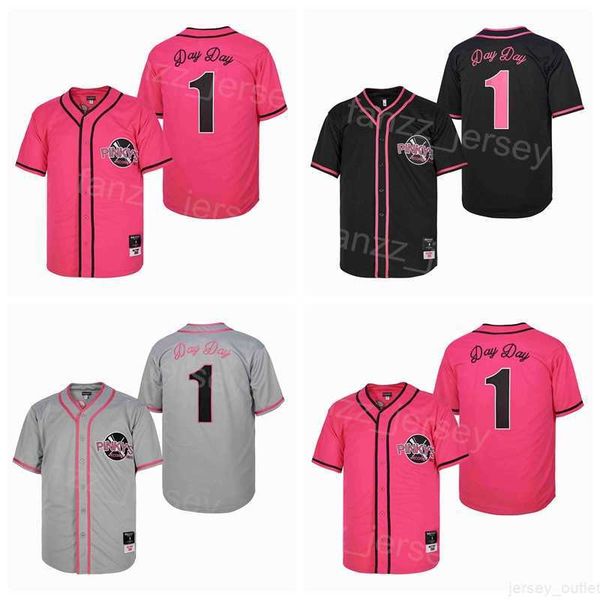 

moive next friday 1 day days baseball jersey in grey black pink team all stitched cool base cooperstown retro university vintage for sport f
