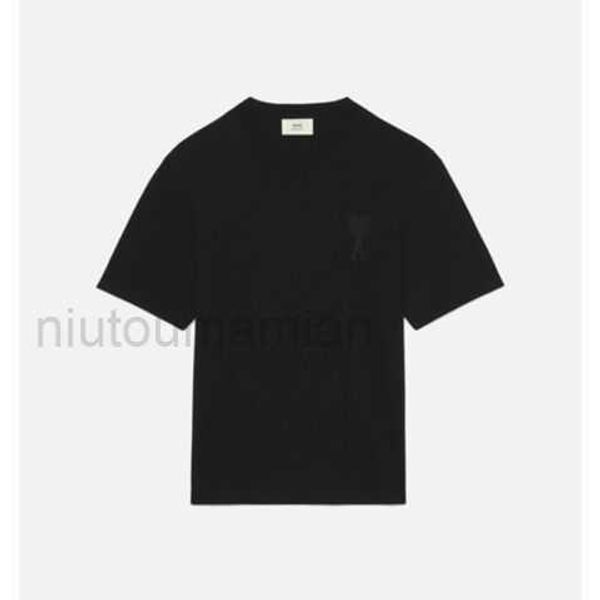 

t shirts for men women amis macaron heart women's embroidery short sleeve summer t-shirt new candy frozen men's and k1l3, White;black