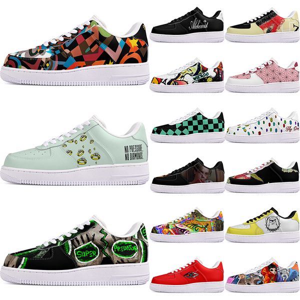 

DIY shoes fashion lovely autumn mens Leisure shoes one for men women exquisite platform sneakers Classic cartoon graffiti trainers comfortable sports 13927