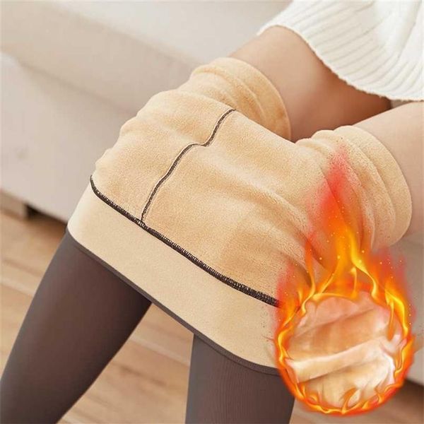 

fake translucent tights women's fleece tights thick warm winter tights thermo pantyhose thermal stockings insulated leggings 231c, Black;white