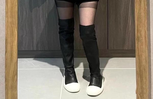 

women039s boots male sneakers highboot women sports shoes high street rick luxury slipon owens over the knee4763291, Black