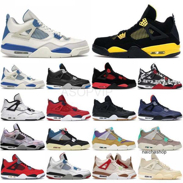 

basketball shoes 4 4s for mens womens black cat red thunder military black bred infrared tour yellow neon shimme men trainers sports sneaker