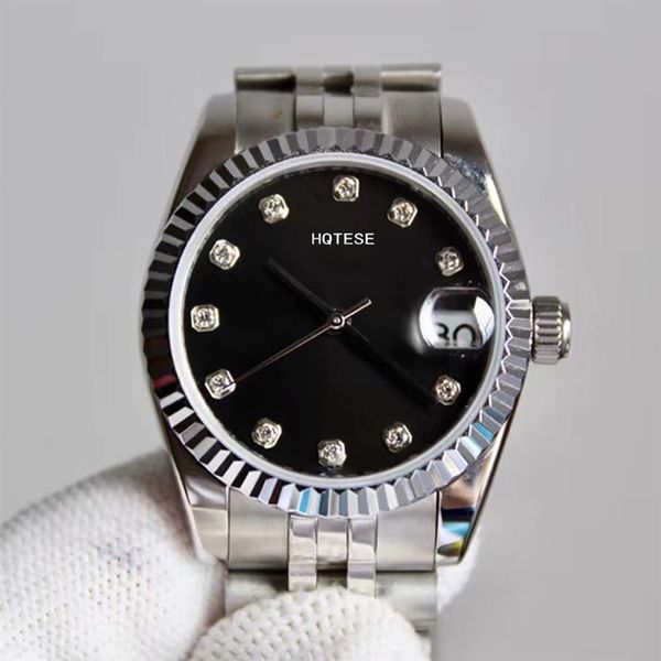 

31mm ladies fashion diamond watch automatic mechanical sports watch ladies ultra-thin m278273 steel waterproof sapphire high-quali222h, Slivery;brown