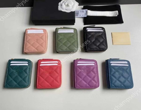 

card holder cc designer wallet luxury cards holders credit leather small walle storage bag zip coin purse key case quilted bag326439124, Red;black