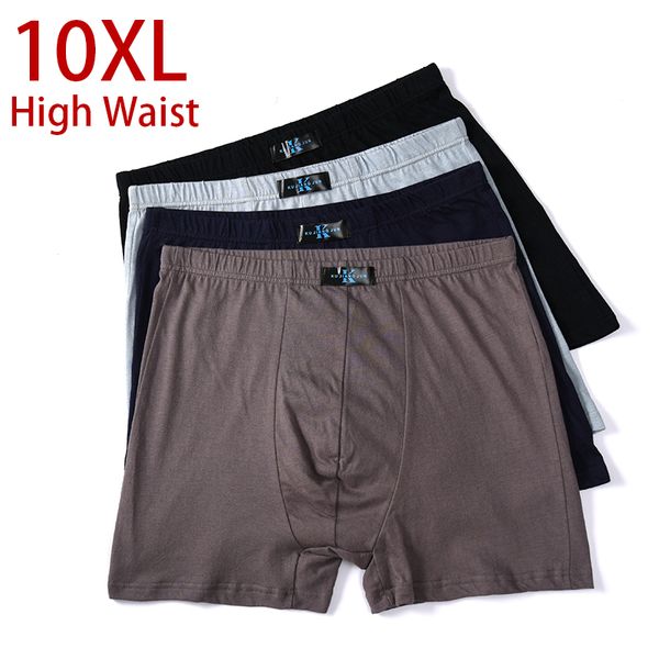 

underpants 13xlxl plus men underwear male boxer solid panties shorts mens cotton breathable intimate man boxers large size 230420, Black;white