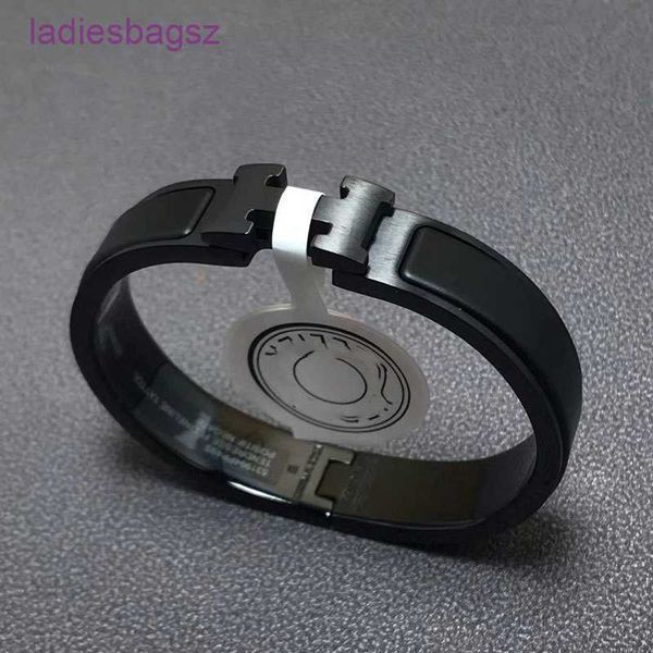 

original edition hermss new high subblack h family brushed matte ebony bracelet has logo t2ia, Black