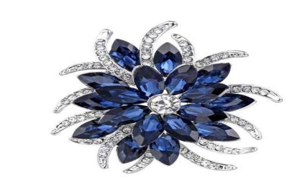 

crystal brooch pins women purple flower broches stainless steel jewelry fashion wedding party brooch fashion jewelry4817221, Gray
