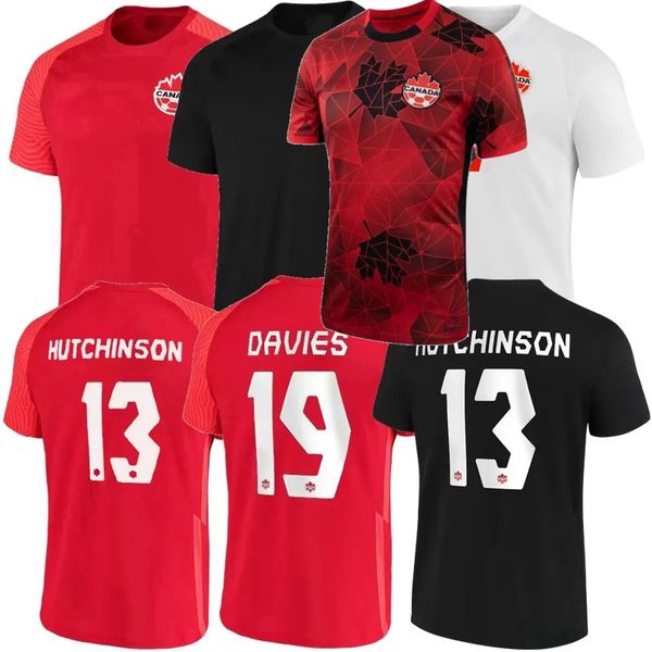 

2022 2023 2024 canada soccer jerseys larin hoilett adekugbe miller cavallini hutchinson davies osorio j.david national home away 23 24 footb, Black