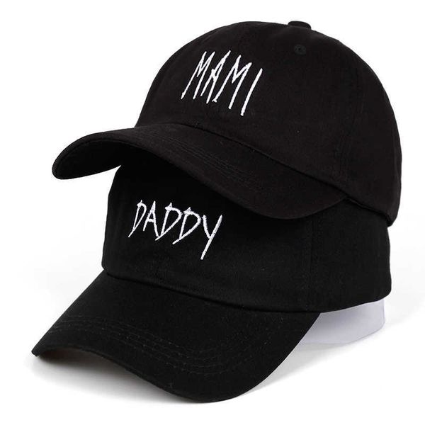 

ball caps new daddy mami embroidery hats unstructured adjustable cotton baseball caps dadmom couple hat cap dad hat wholesale j230421, Blue;gray