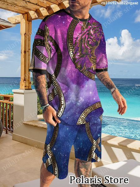 

mens tracksuits summer clothes for men tracksuit short sleeve t shirt shorts 2 piece set oversized casual trendy sportwear outfits 230420, Gray