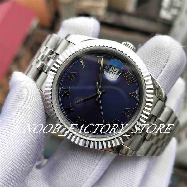 

watches men super factory 41mm cal 3235 automatic movement sport blue roman dial mens watch 126334 wristwatches diving super lumin256q, Slivery;brown